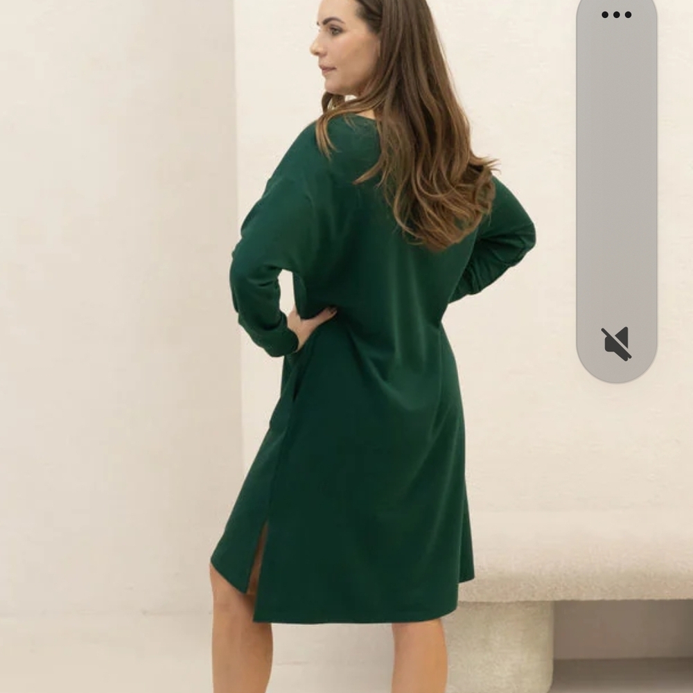 Elegant Green Long Sleeve Dress